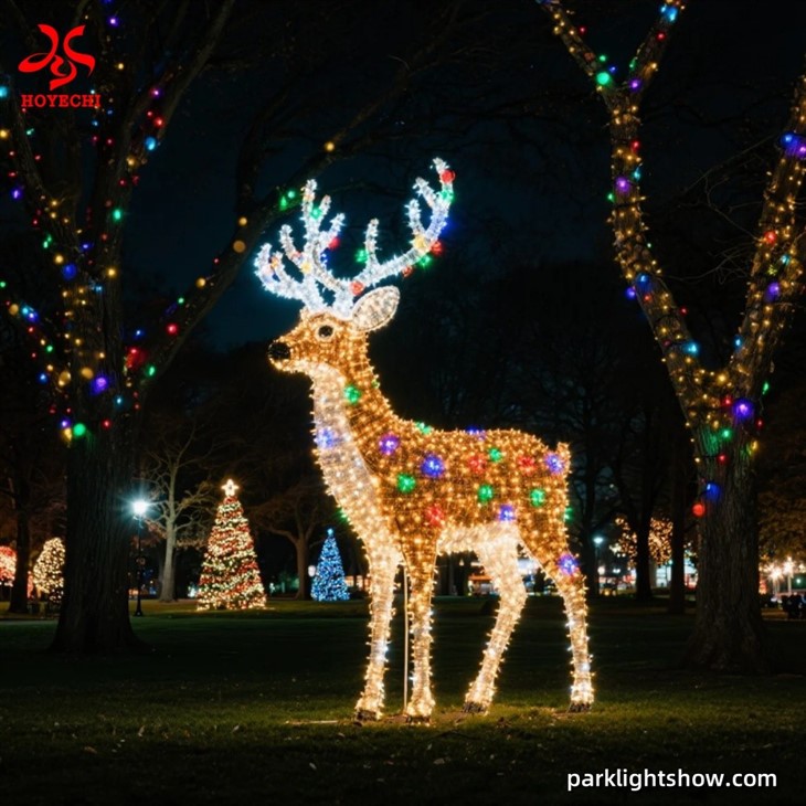 LED Christmas Reindeer Motif Light Enchanting Holiday Sculpture For Parks, Events, And Commercial Displays suppliers